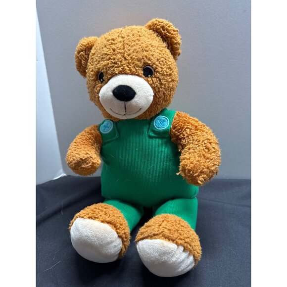 Kohls Cares Plush Corduroy Teddy Bear With Green Overalls 2016 By Totty Producti - Picture 1 of 6